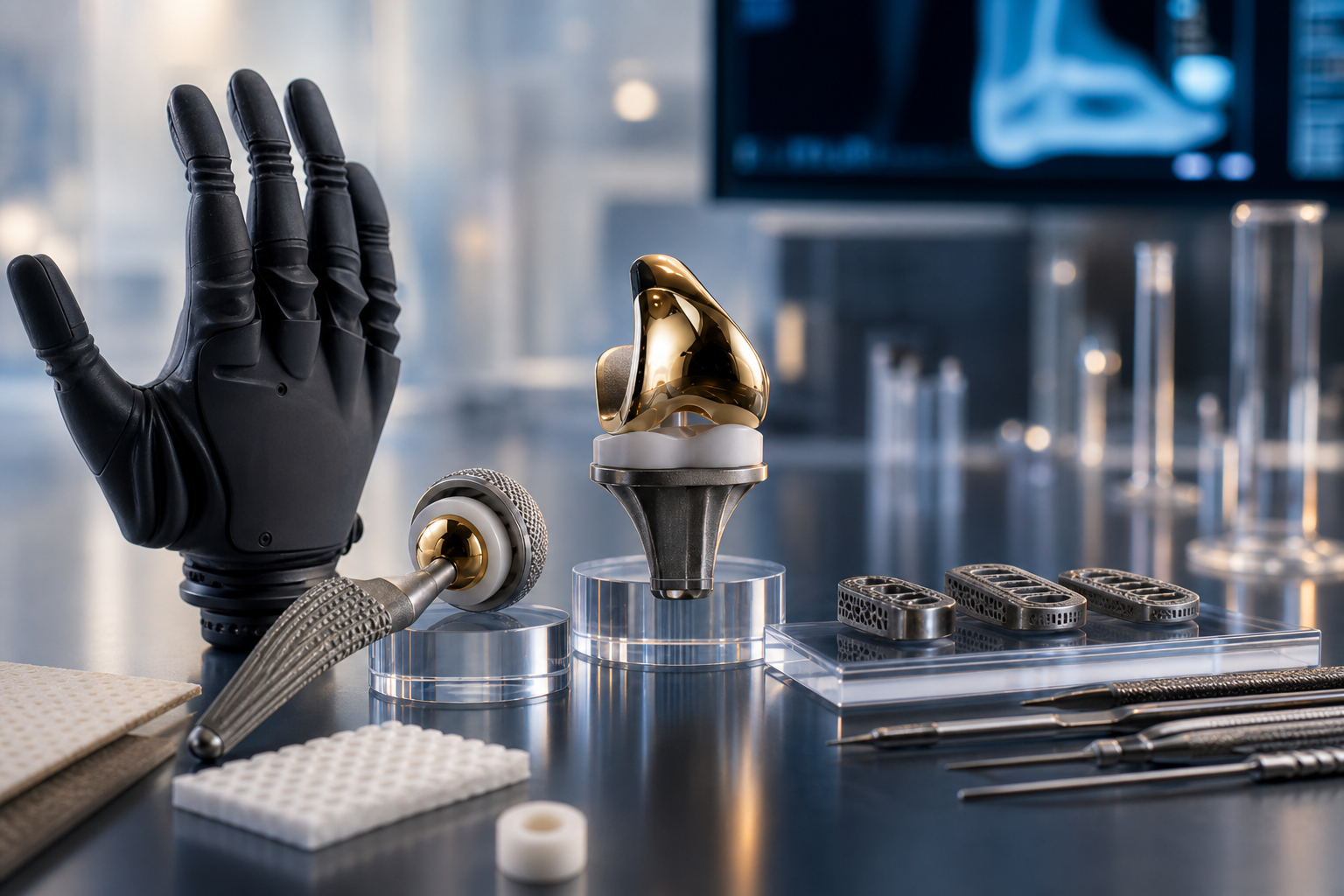 Medical technology: bionic prostheses, implants and biocompatible materials